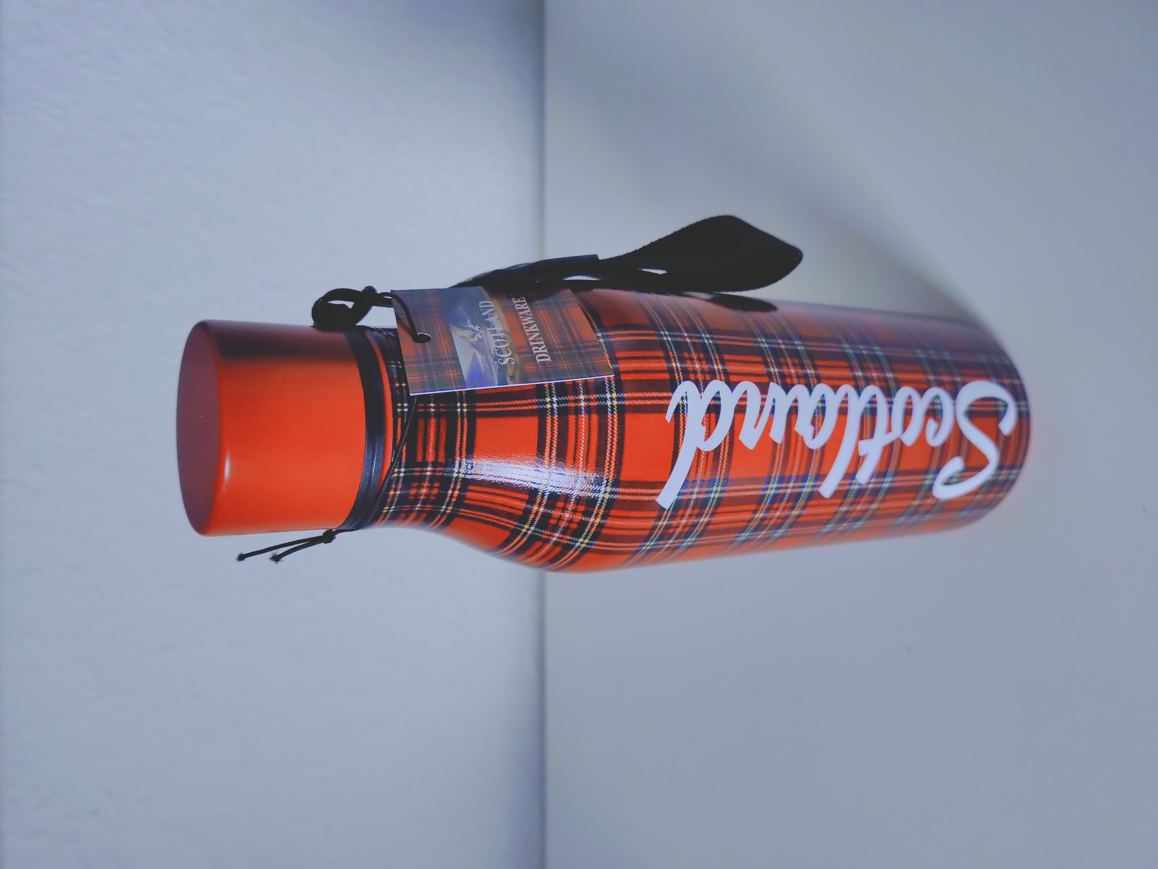 Schottland-Tartan Edelstahl Trinkflasche