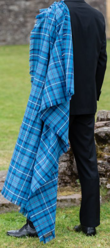 Fly Plaid Self Fringe Gathered Corner 1yrd/0,91m