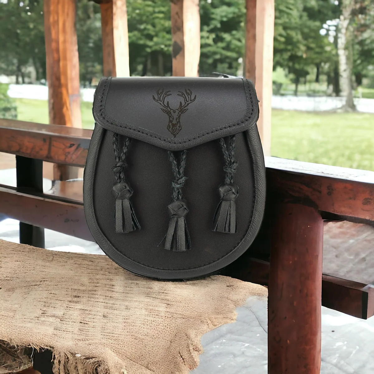 Leder Sporran Laser Etched 4