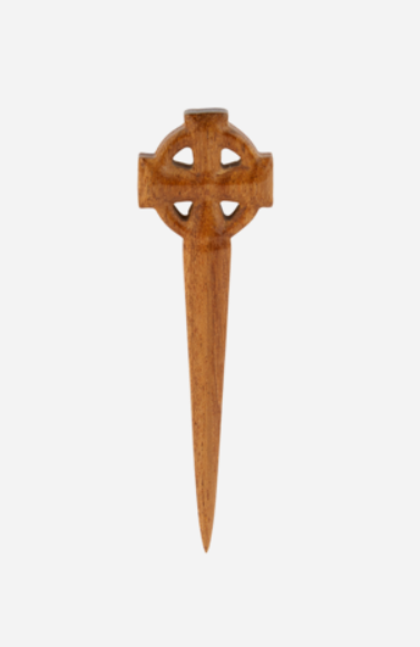 Kilt Pin Wood Cross Sword