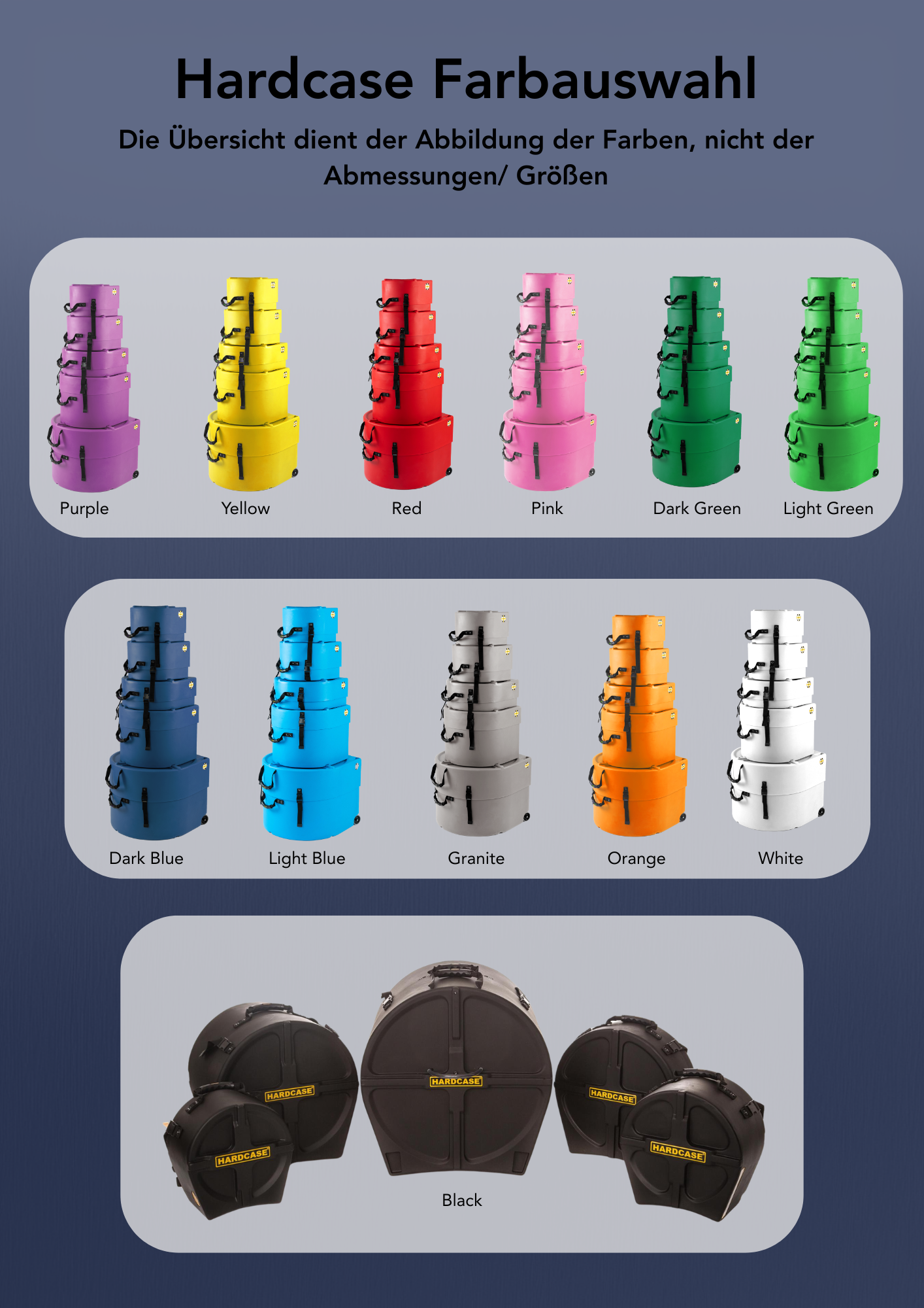 Hardcase Marching Snare Case Trolley (High Tension)- Foam Pads