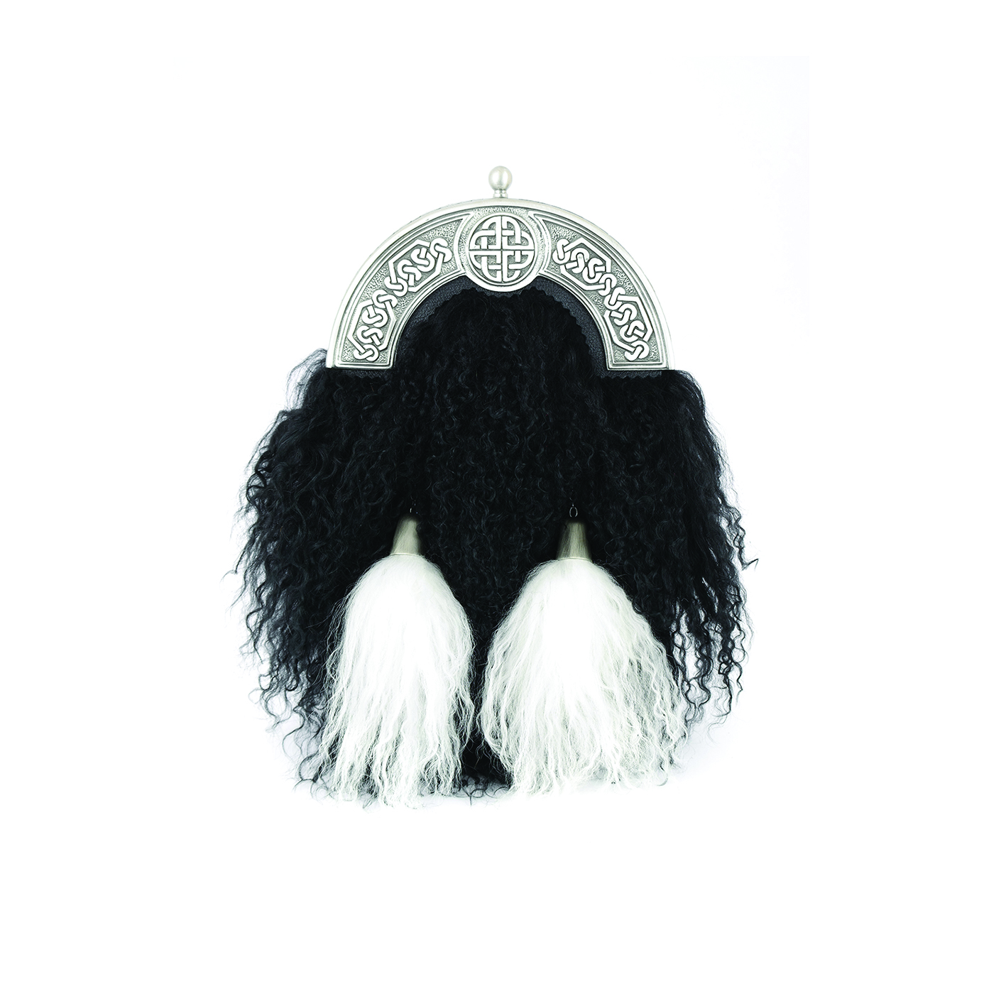 Dress Sporran Lamm schwarz/ weiß