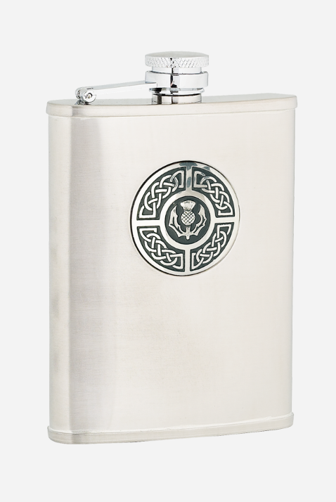 Edelstahl- Flachmann 6 oz Celtic and Thistle