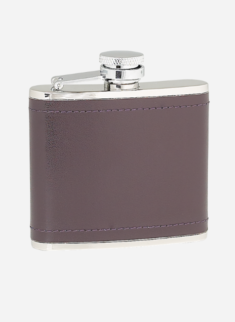 Edelstahl- Flachmann 4oz Burgundy Leather 