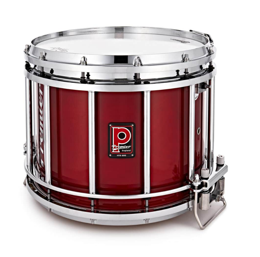 Premier Marching HTS 800 14" x 12" Snare Drum Flame Red, Polished Aluminium OHNE FELL