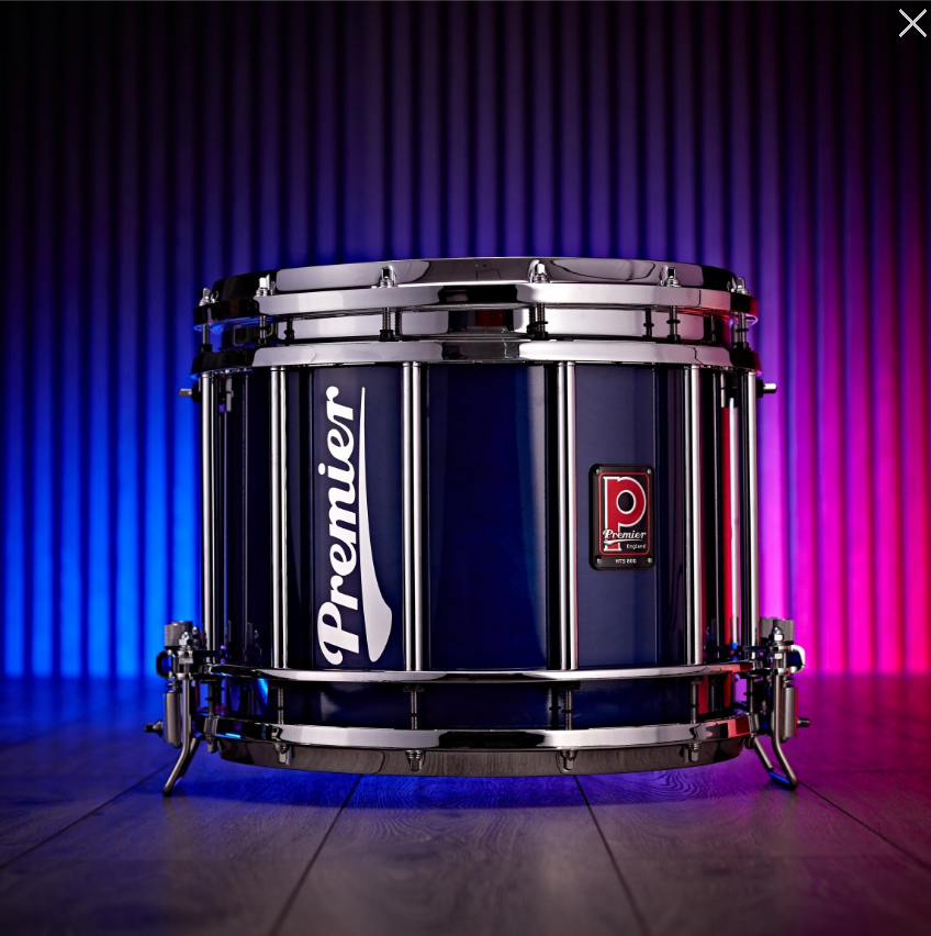 Premier Marching HTS 800 14" x 12" Snare Drum Sapphire, Chrome OHNE FELL