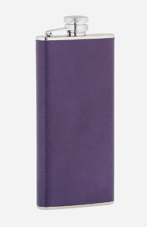 Edelstahl- Flachmann Lady 5 oz mit Lederbezug