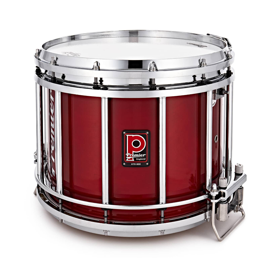 Premier Marching HTS 800 14" x 12" Snare Drum Flame Red, Chrome OHNE FELL